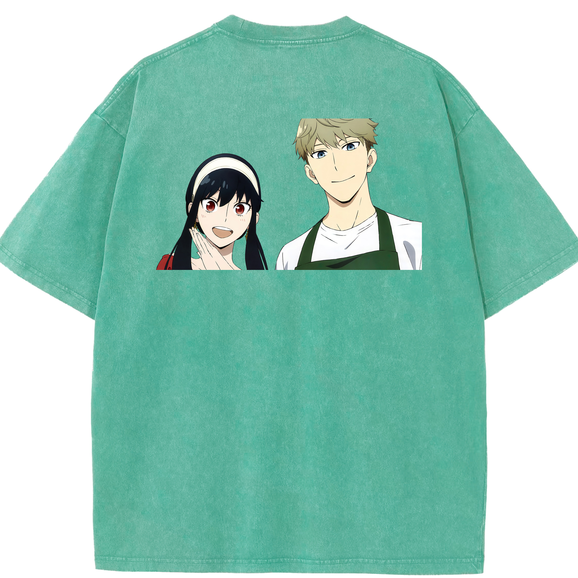 （画像用） SPY×FAMILY间谍家家酒 綿100% ヴィンテージ風 半袖Tシャツ（背面プリント）